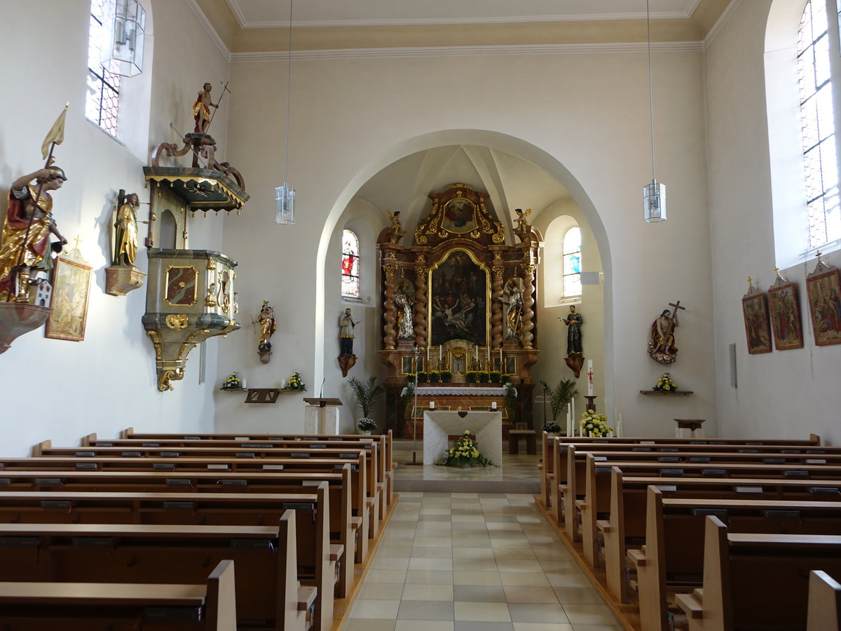 Vilzing, barocker Innenraum der Pfarrkirche St. Laurentius (04.11.2017)
