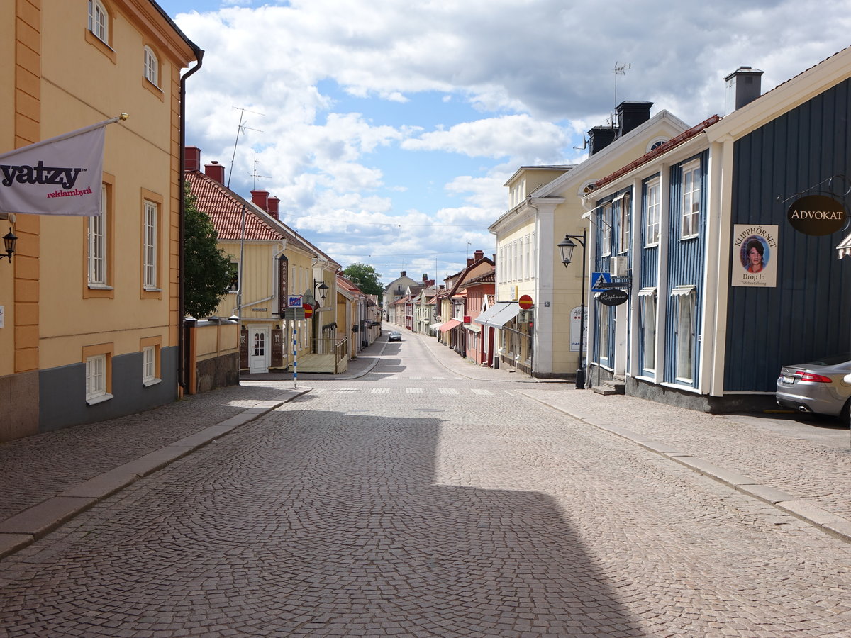 Vimmerby, Holzhuser aus dem 17. Jahrhundert in der Storgatan Strae (12.06.2016)