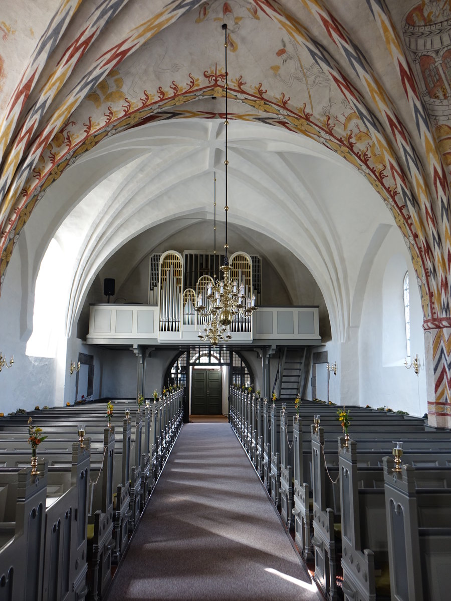 Vinderslev, Orgelempore in der evangelischen Kirche (20.09.2020)