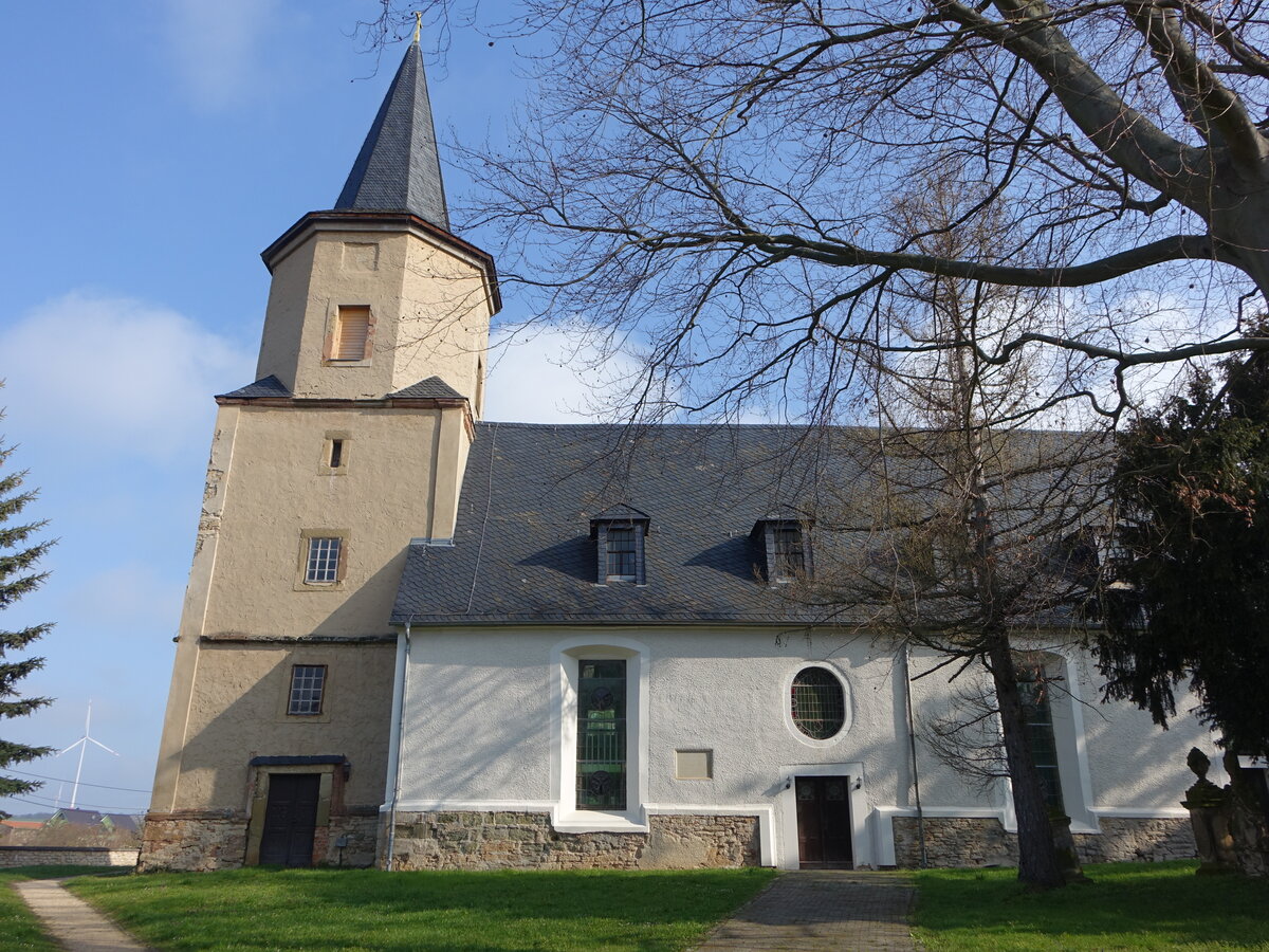 Vippachedelhausen, gotische evangelische Kirche (09.04.2023) 