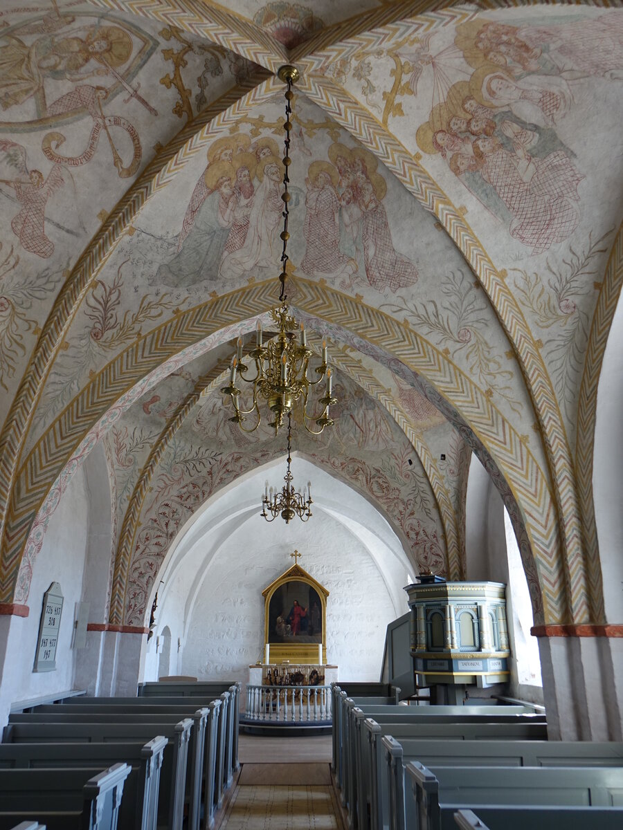 Viskinge, Malereien aus dem 15. Jahrhundert in der Ev. Kirche (17.07.2021)