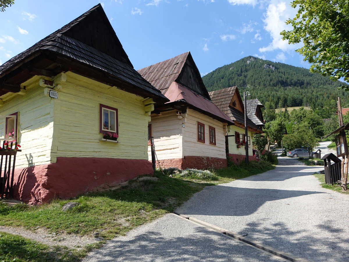 Vlkolinec, historische Holzhuser aus dem 18. Jahrhundert (06.08.2020)