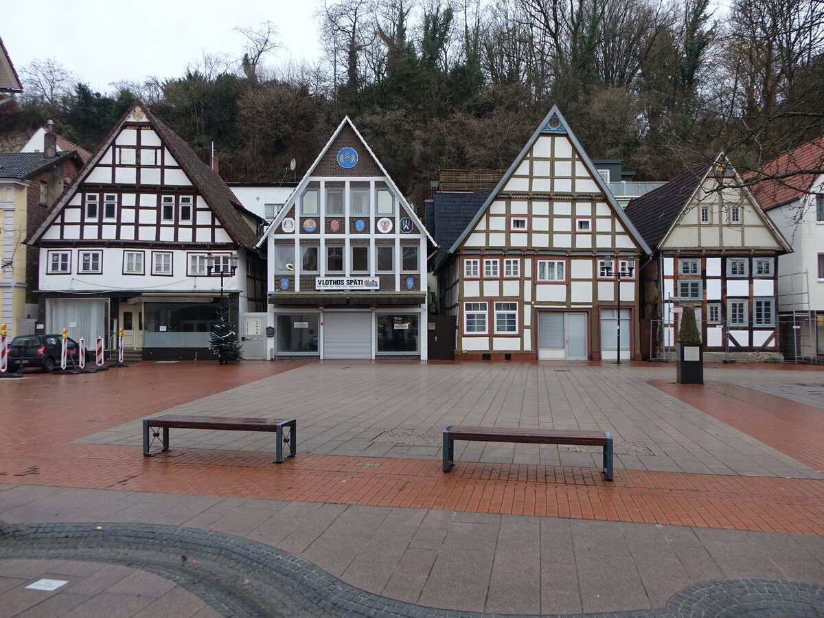 Vlotho, Fachwerkh�user am Sommerfelder Platz (07.12.2025)