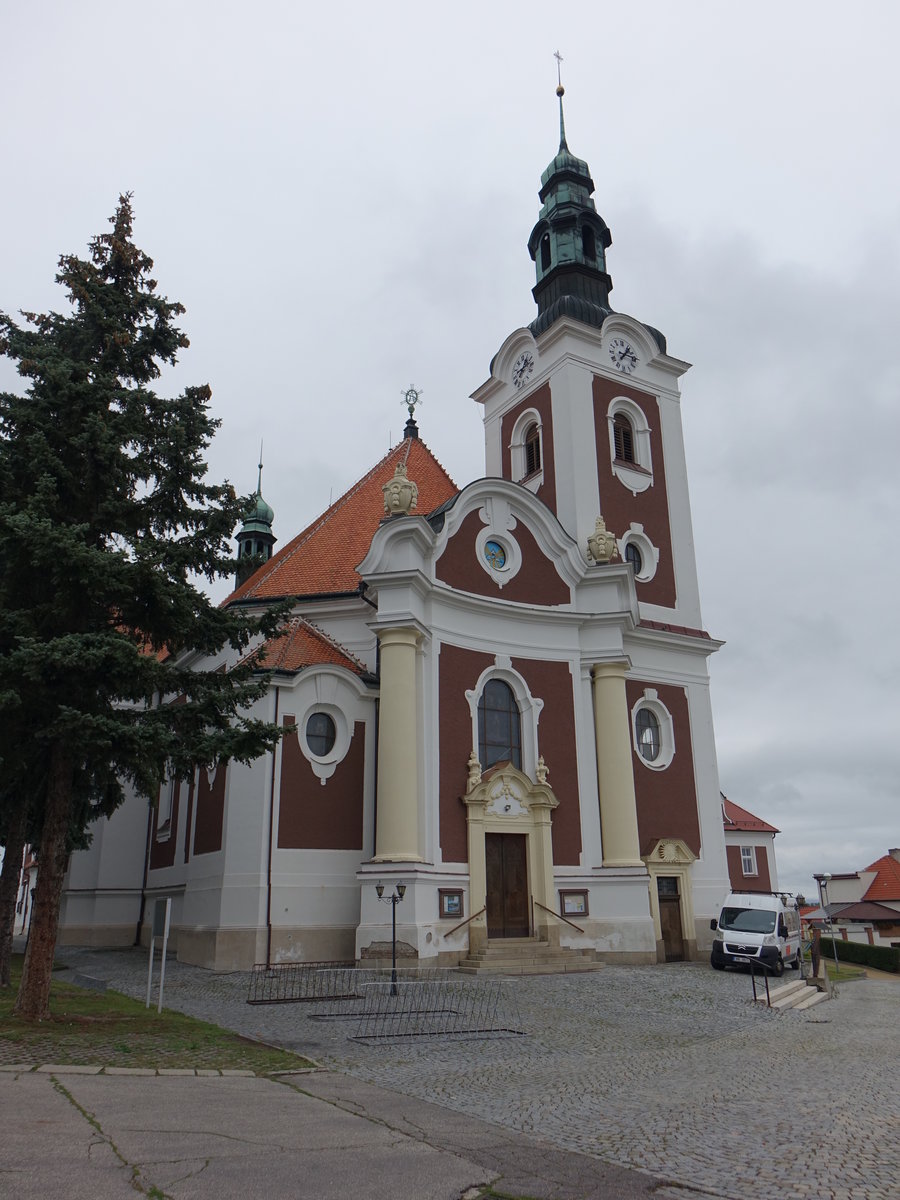 Vnorovy / Wnorau, neobarocke Kirche der hl. Elisabeth von Thringen, erbaut 1909 (04.08.2020)