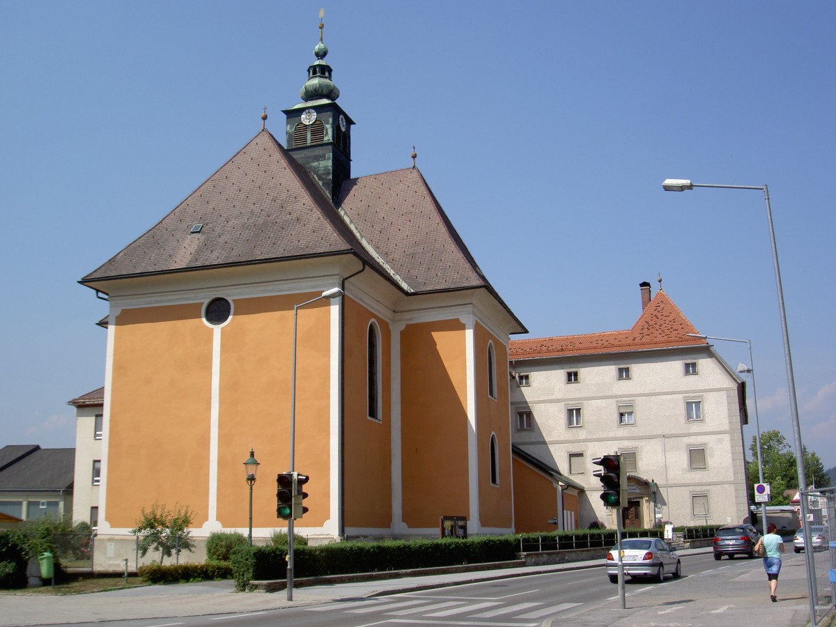 Voitsberg, St. Josef Kirche, ehemalige Karmeliterklosterkirche, erbaut von 1690 bis 1708 (19.08.2013)