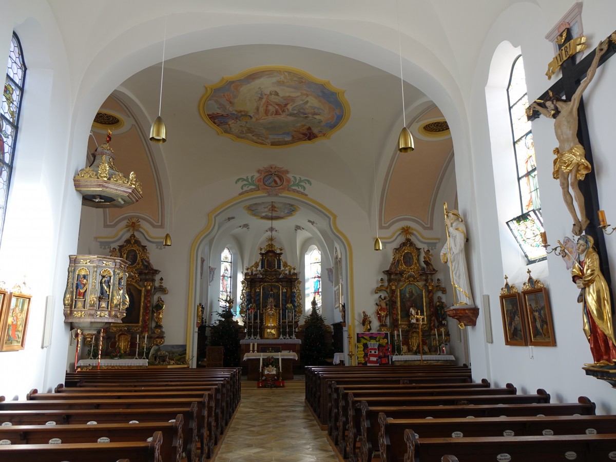 Volkenschand, barocke Altre von 1740 in der St. gidius Kirche (26.12.2015)
