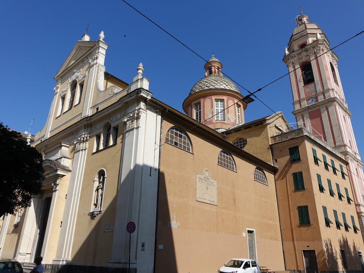 Voltri, Pfarrkirche St. Nicolo und Erasmo, erbaut 1652 (02.10.2021)