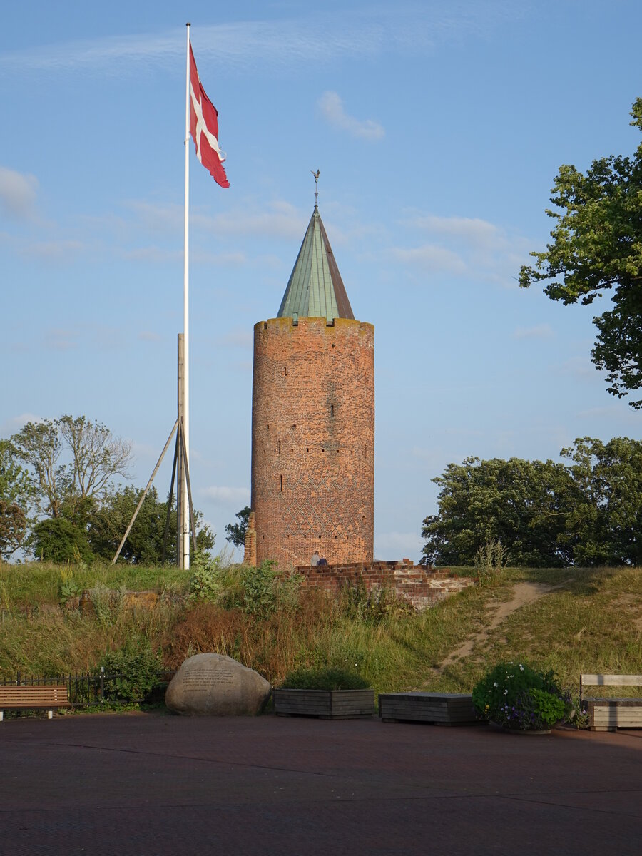 Vordingborg, Gnseturm der Burgruine, erbaut im 14. Jahrhundert (18.07.2021)