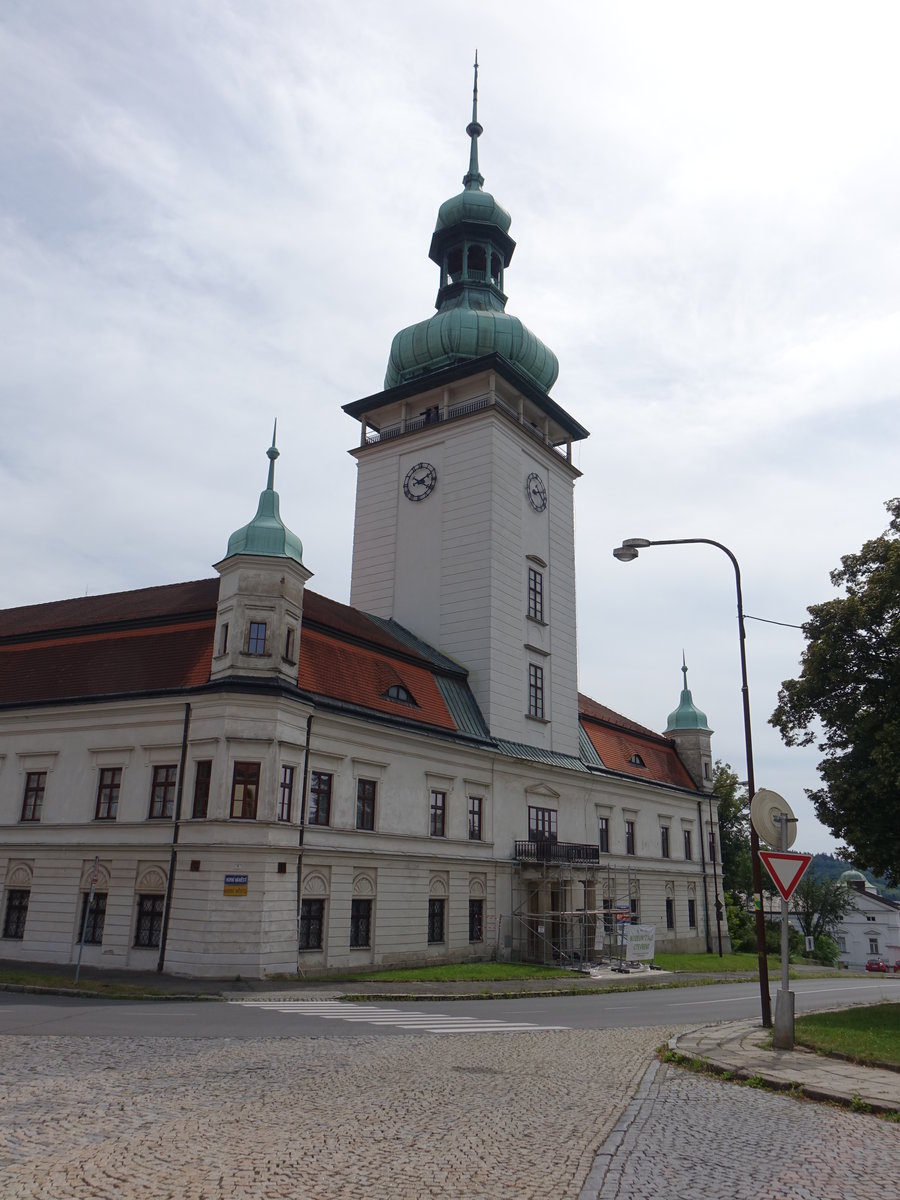 Vsetin / Wsetin, Schloss mit Museum regionu Valasko, erbaut im 17. Jahrhundert (02.08.2020)