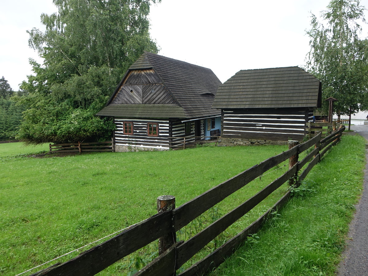 Vysocina, Holzhuser im Freilichtmuseum Vesely Kopec (29.06.2020)