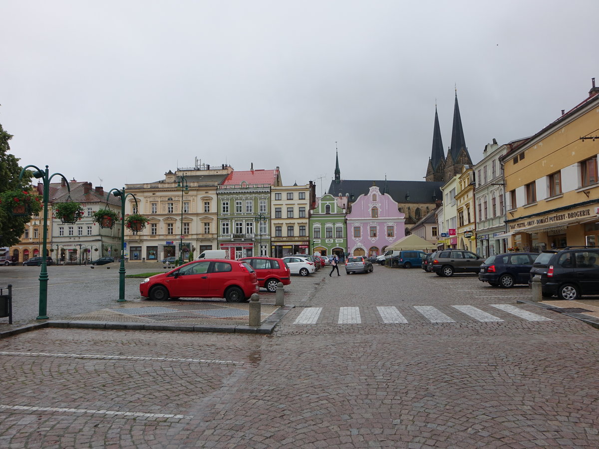 Vysoke Myto / Hohenmaut, historische Gebude am Hauptplatz Premysla Otakara II. (29.06.2020)