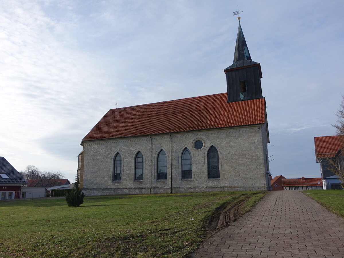 Wachstedt, Pfarrkirche St. Michael, erbaut von 1840 bis 1845 (18.03.2024)