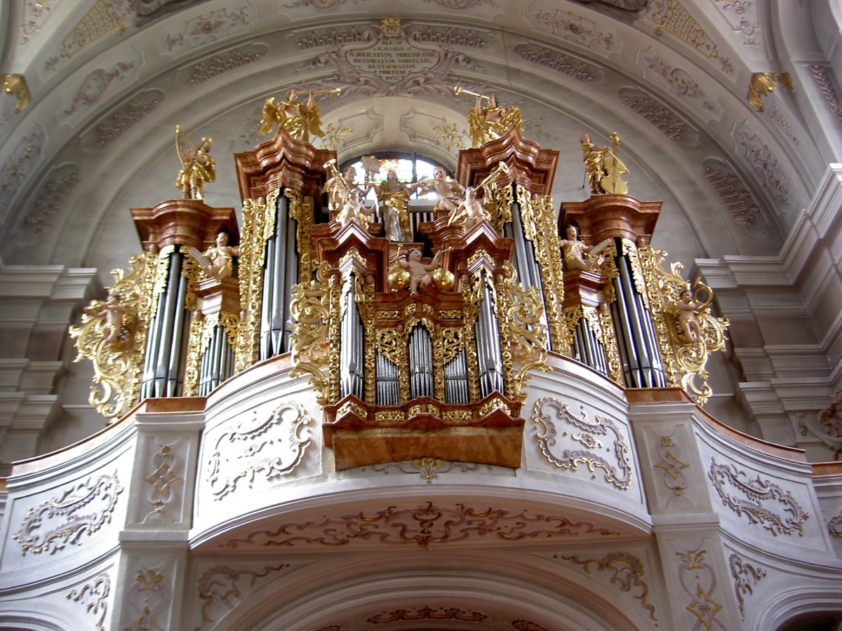 Waidhofen an der Thaya, Orgelempore der Maria Himmelfahrt Kirche (18.04.2014)