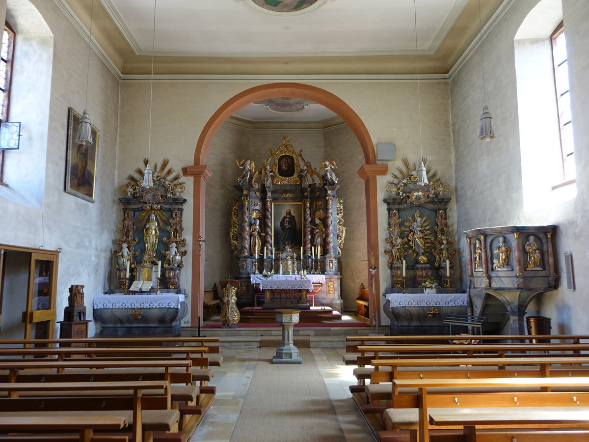 Waldberg, barocke Altre in der kath. Pfarrkirche St. Josef (08.07.2018)