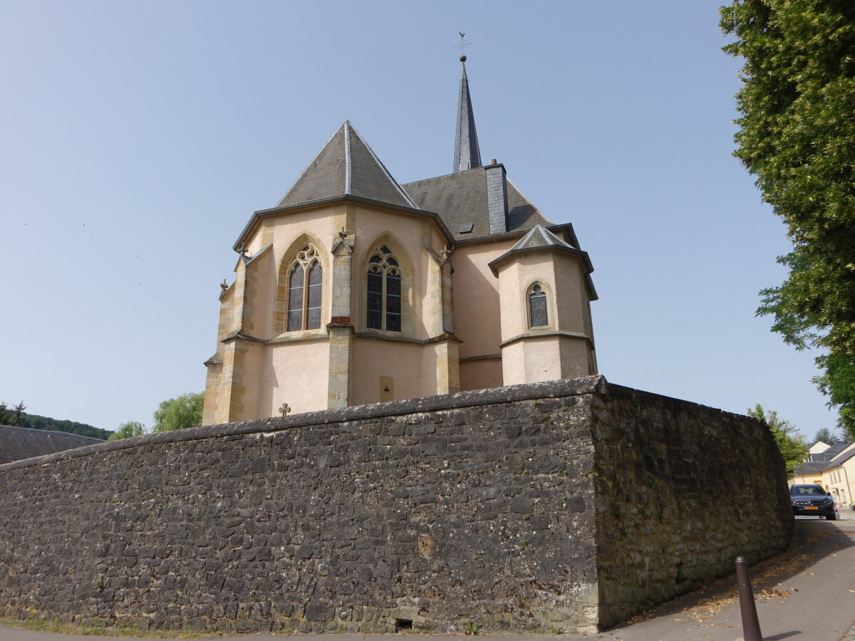 Waldbredimus, Pfarrkirche St. Sebastien in der Rue Wiltheim (18.06.2022)