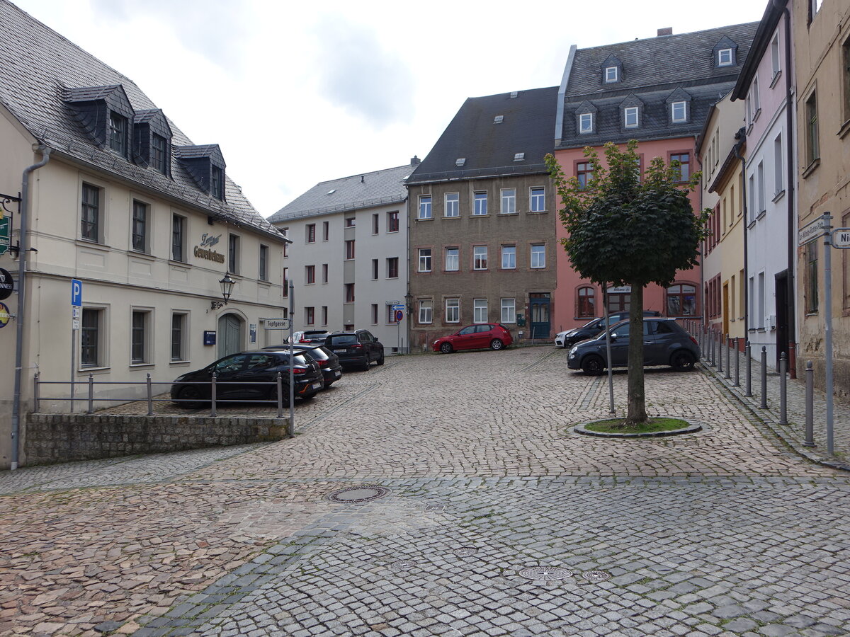 Waldenburg, Gebude am Carl Wilhelm Richter Platz (13.08.2023)