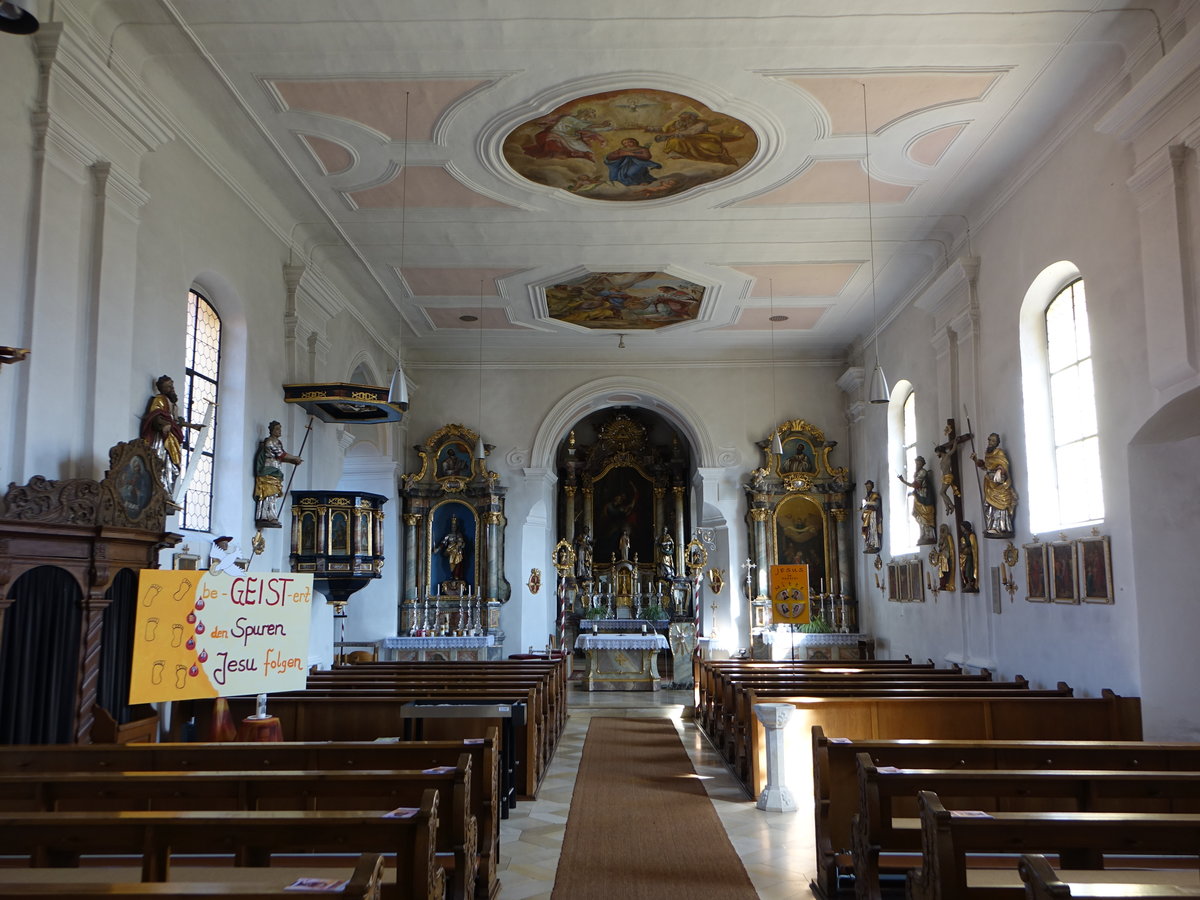 Waldkirchen, barocke Ausstattung in der Pfarrkirche St. Peter und Paul (26.03.2017)