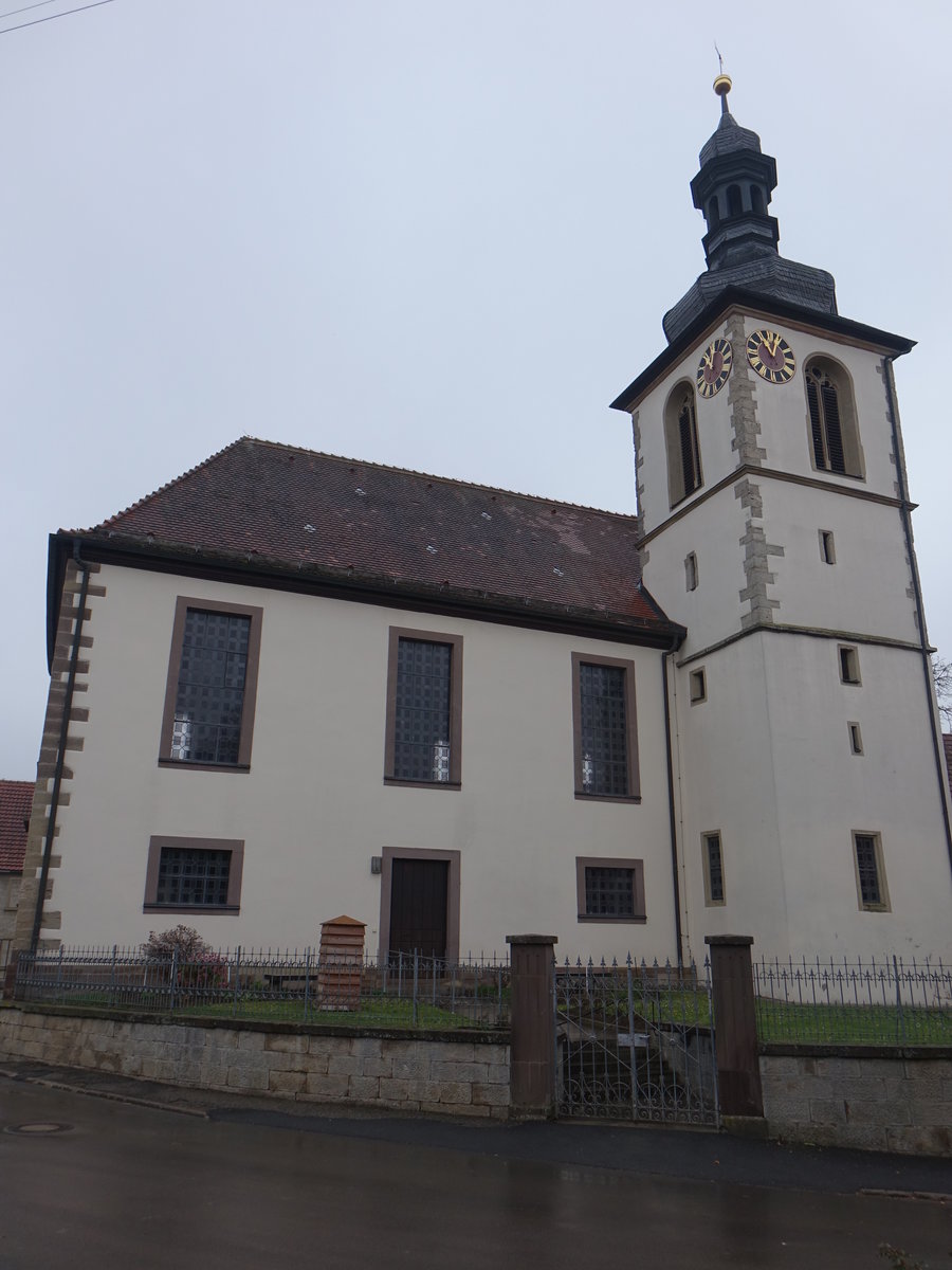 Waldmannshofen, Ev. St. Johannis Kirche, erbaut von 1804 bis 1806 (27.11.2016)