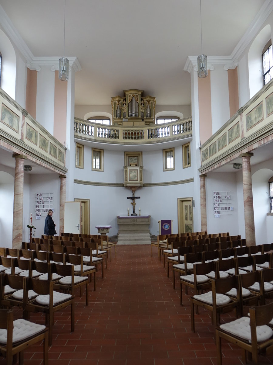 Waldmannshofen, Innenraum der Ev. Pfarrkirche St. Johannis (27.11.2016)