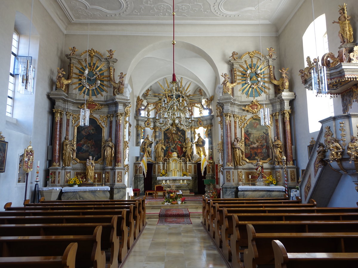 Waldsachsen, barocke Altre in der St. Laurentius Kirche (15.10.2018)