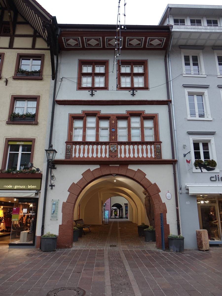 Waldshut, alte Metzig,  Renaissancebau von 1588 (30.12.2018)