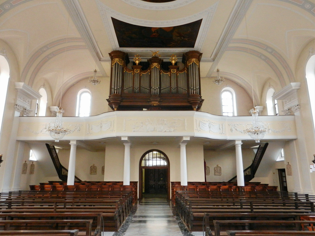 Waldshut, katholische Pfarrkirche Liebfrauen, Orgelempore - 30.03.2012