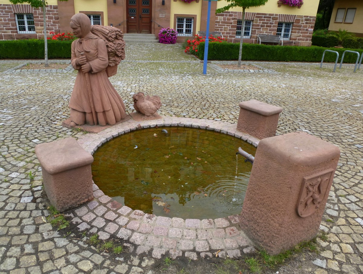 Walke, der Brunnen vor dem Rathaus, Aug.2013