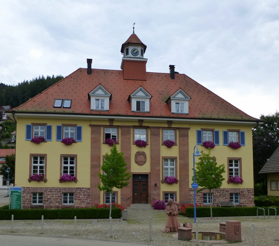 Walke, ein Ortsteil von Oberwolfach, das Rathaus, Aug.2013