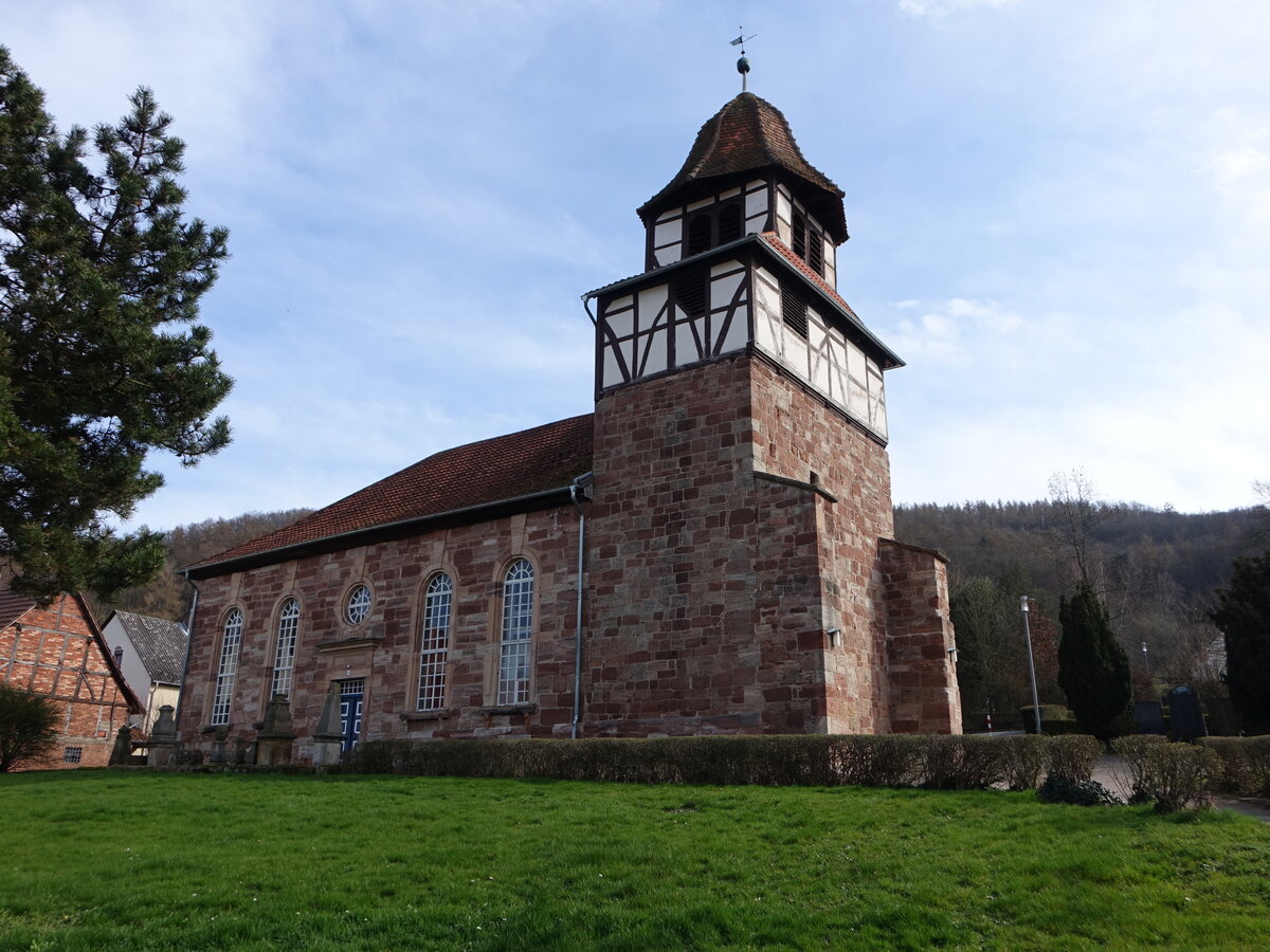 Wanfried, evangelische Kirche, erbaut im 12. Jahrhundert (17.03.2024)