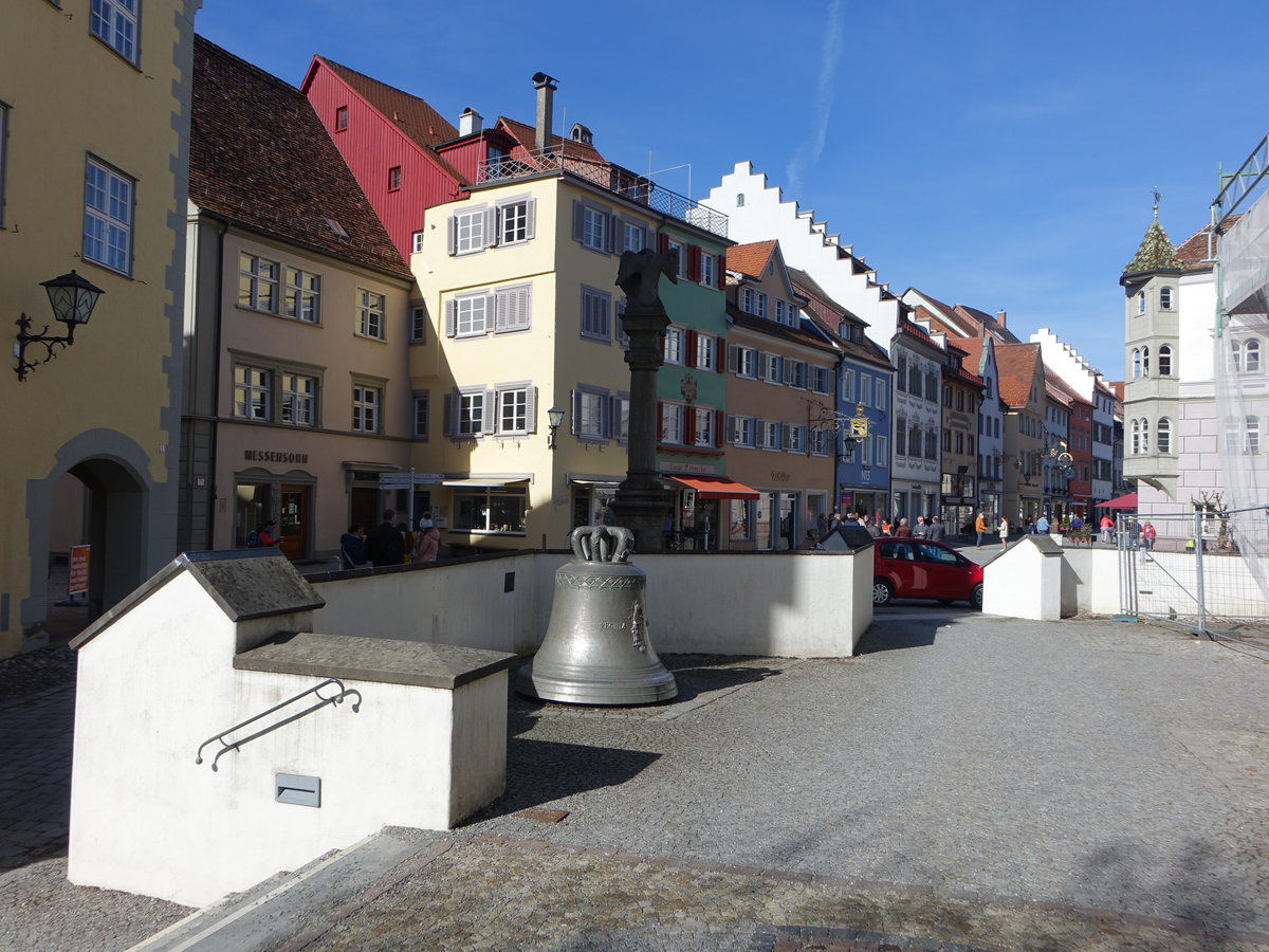 Wangen im Allgäu, historische Gebäude am Marktplatz (20.02.2021)