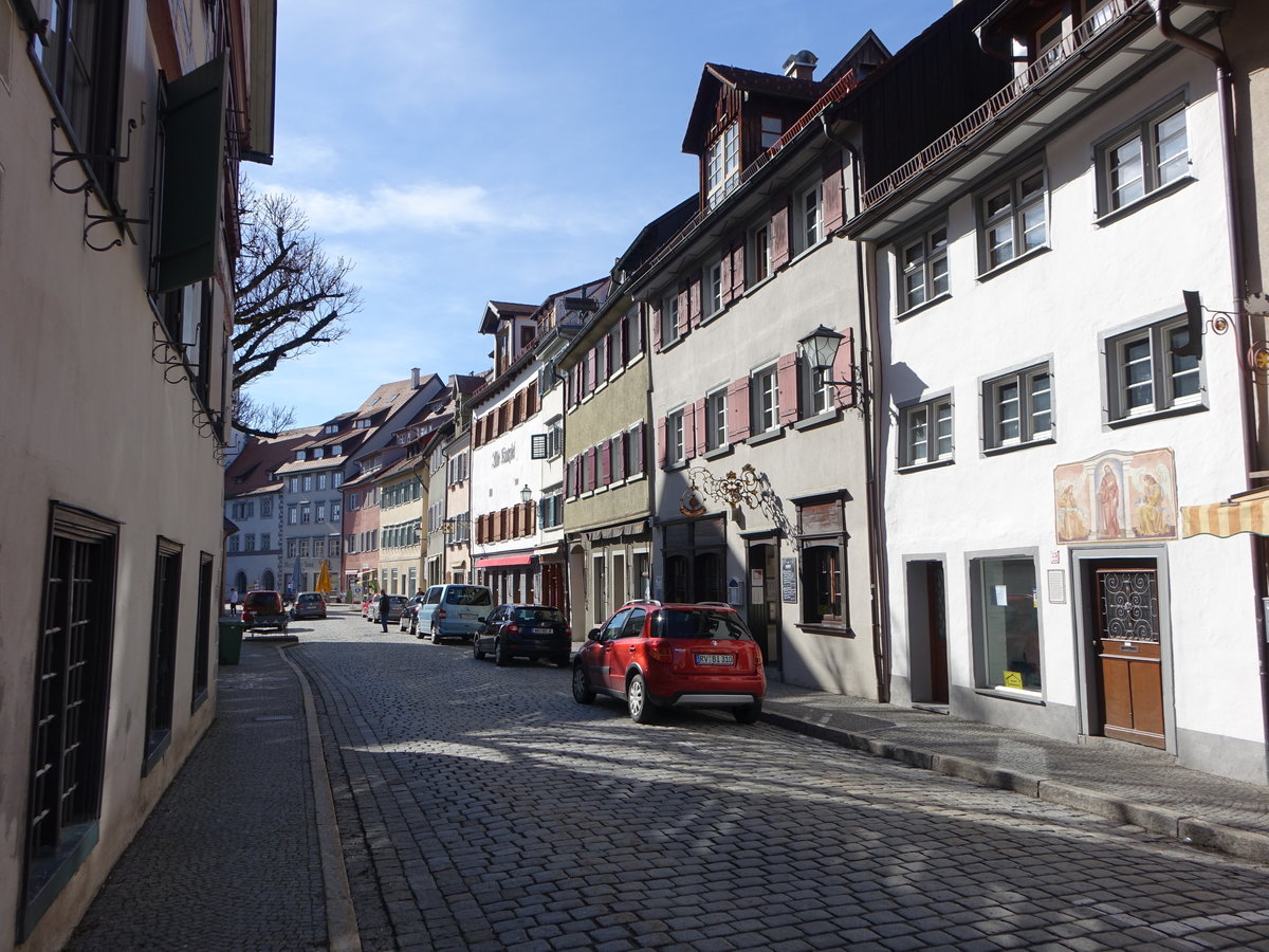 Wangen im Allgäu, historische Gebäude in der Spitalstraße (20.02.2021)