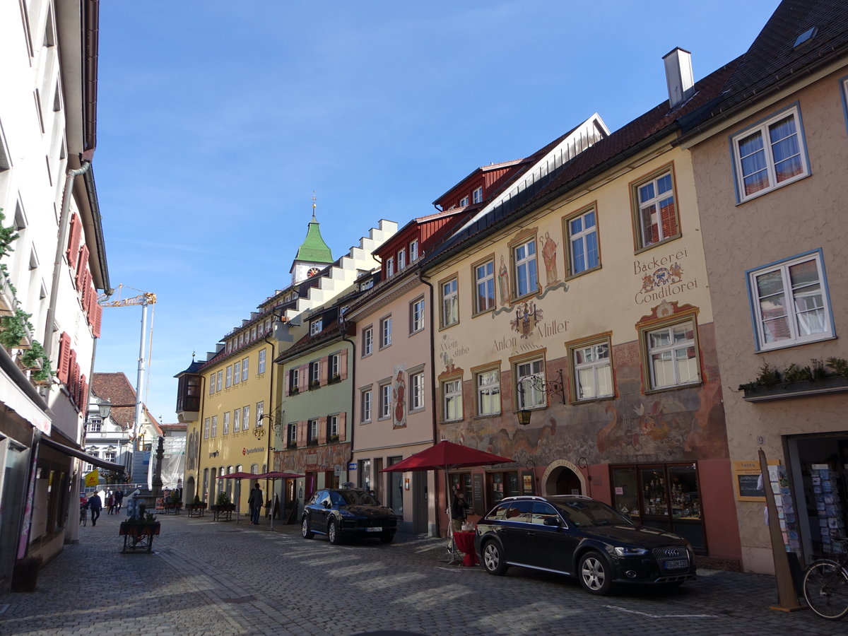 Wangen im Allgu, historische Huser in der Paradiesstrae (20.02.2021)