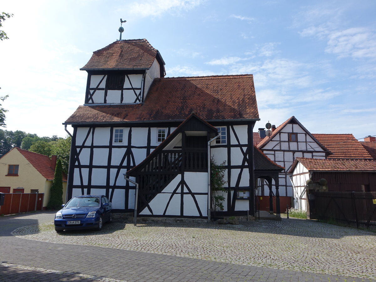 Wartha, evangelische Kirche, Fachwerkkirche von 1586 (03.06.2022)