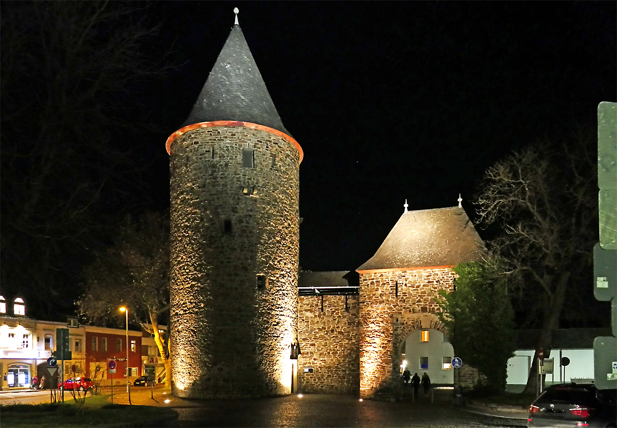Wasemer Turm in Rheinbach, nachts - 22.11.2017