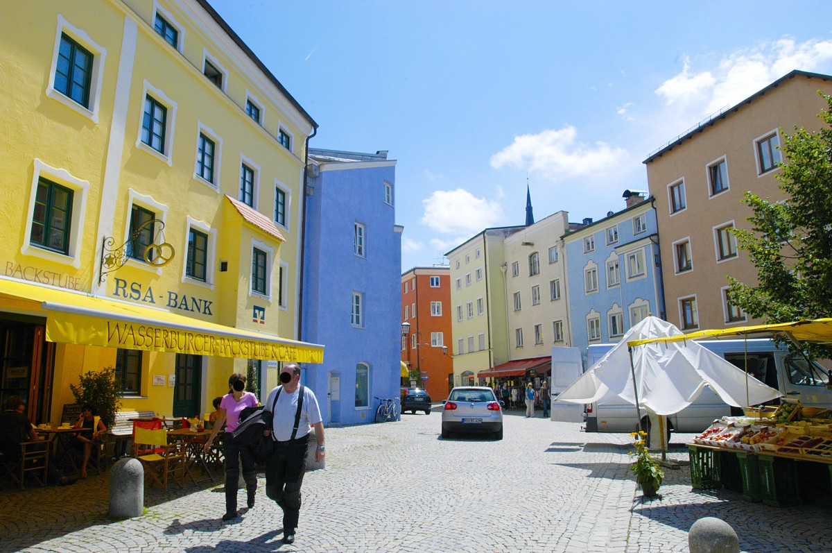 Wasserburg am Inn - Innenstadt. Aufnahme: Juli 2008.