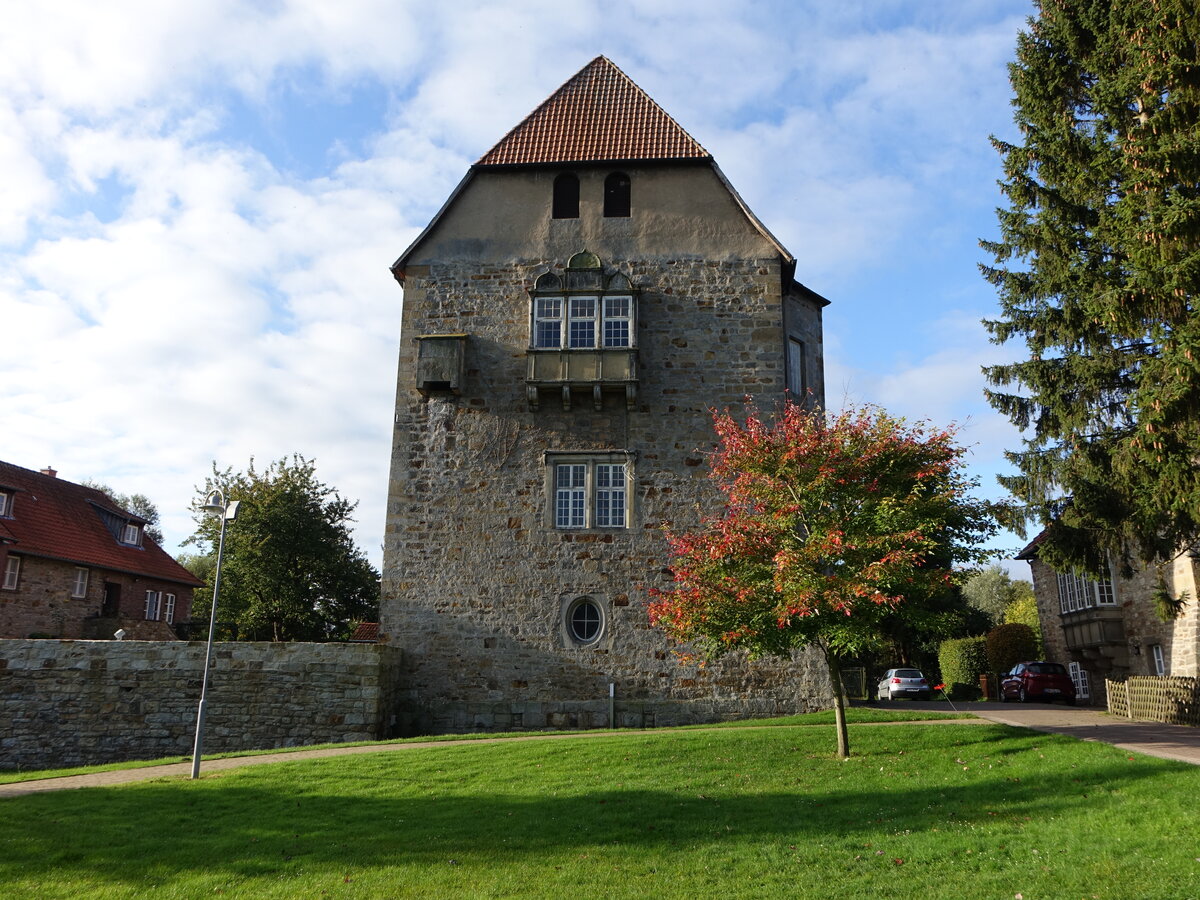 Wasserburg Sachsenhagen, erbaut von 1248 bis 1253 durch Herzog Albrecht I. von Sachsen-Lauenburg (07.10.2021)