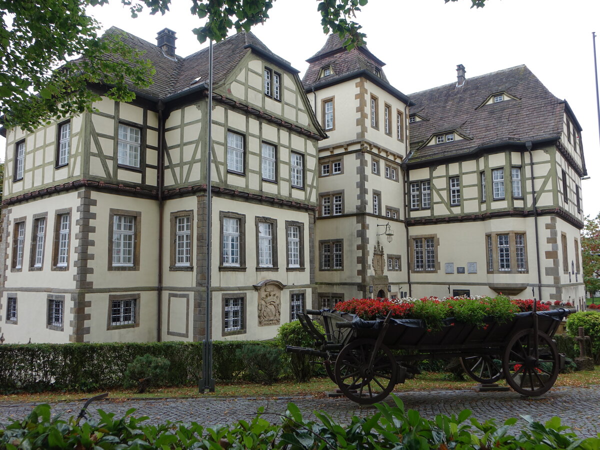 Wasserschloss Heerse, ehemaliger Sitz der btissin des Damenstift, erbaut 1599, heute ethnographisches Museum (05.10.2021)