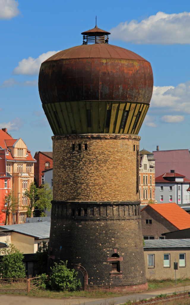 Wasserturm am Bahnhof Nordhausen im April 2014