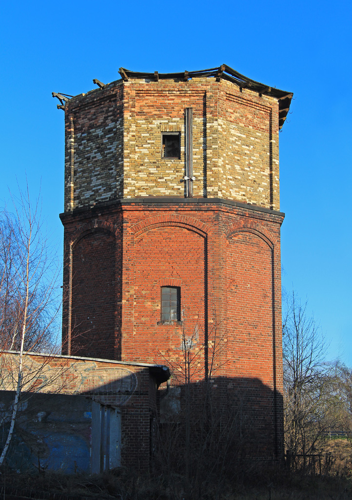 Wasserturm des ehem.Bahnbetriebswerks Eilenburg im Dezember 2014