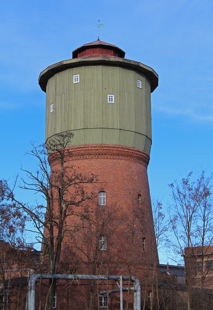 Wasserturm des RAW Delitzsch im Februar 2014 