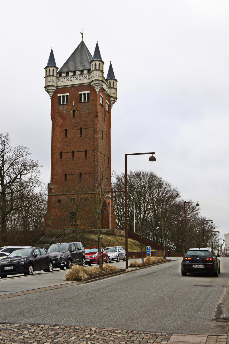 Wasserturm  in Esbjerg im Bezirk Syddanmark am 17. Februar 2024.