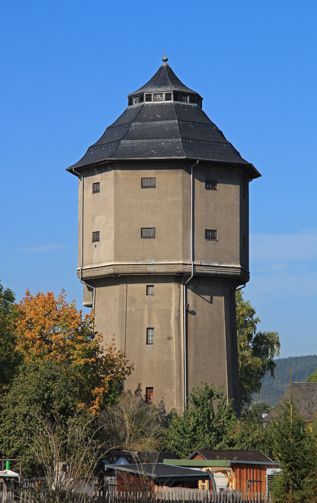 Wasserturm Saalfeld-Nord im Oktober 2015