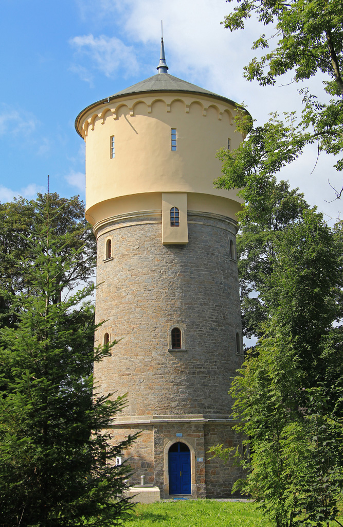 Wasserturm Sayda im August 2014
