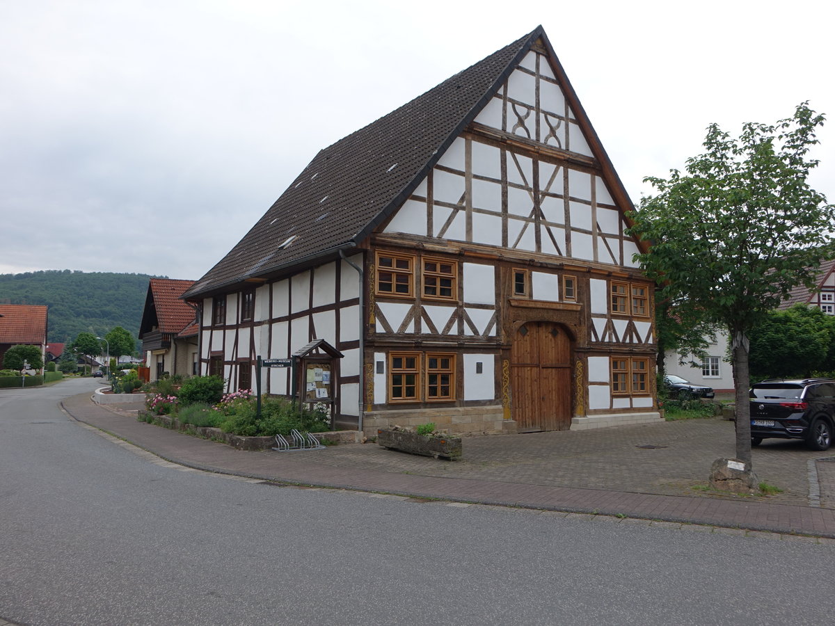 Weberei-Museum Kircher in Gieselwerder im 300 Jahre alten Fachwerkhaus Kleiner Schneier (06.06.2019)
