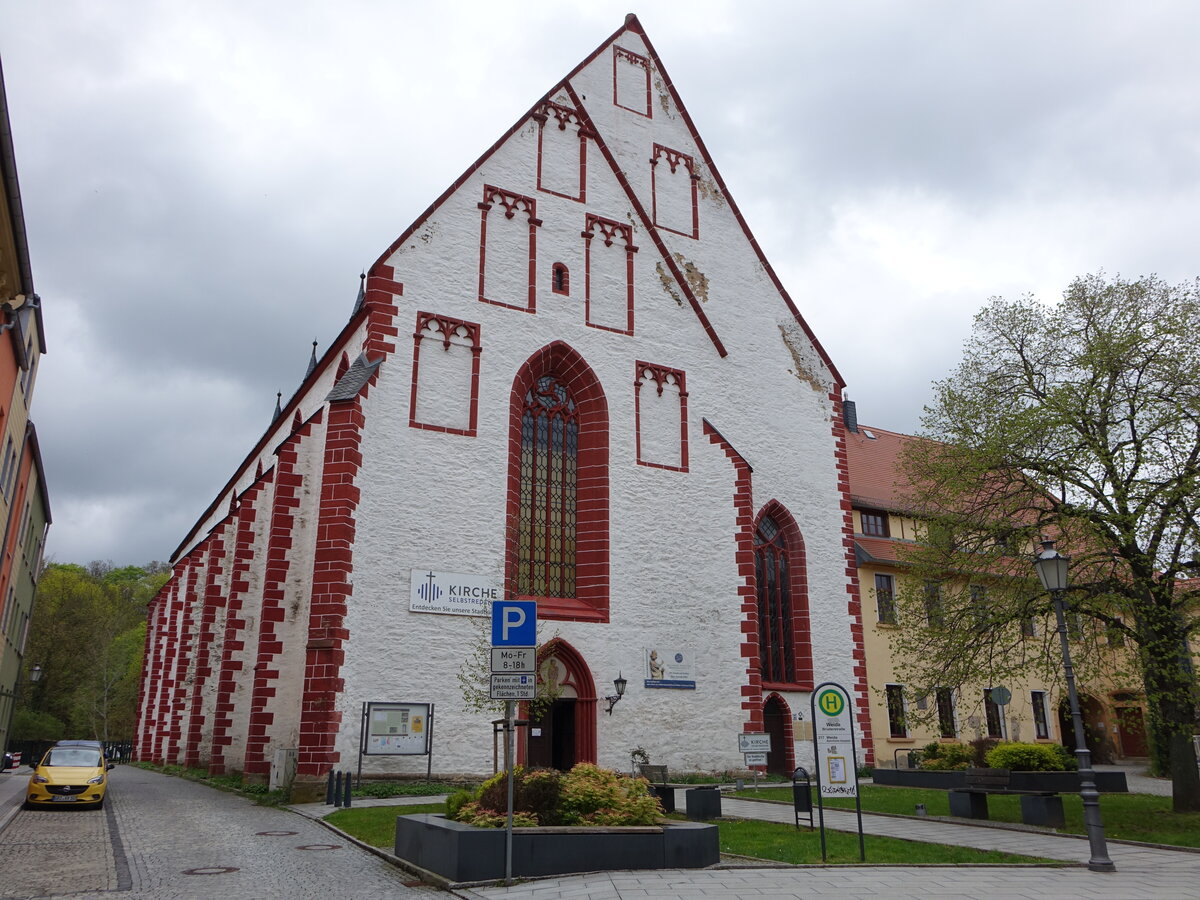 Weida, evangelische Stadtkirche St. Marien, erbaut ab 1350 (29.04.2023)