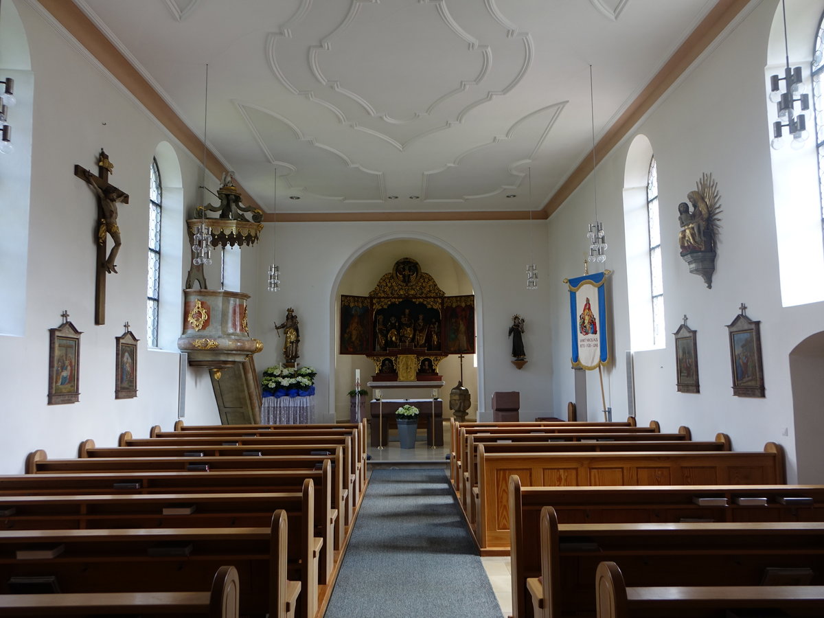 Weilen unter den Rinnen, Kirche St. Nikolaus mit Altar von 1530 (21.05.2017)