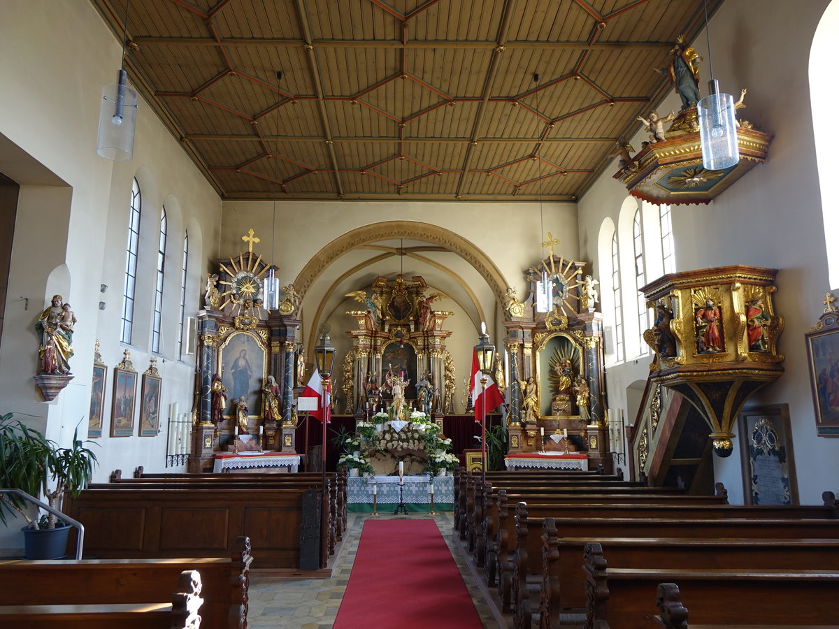 Weilersbach, Innenraum der Wallfahrtskirche St. Anna (28.03.2016)