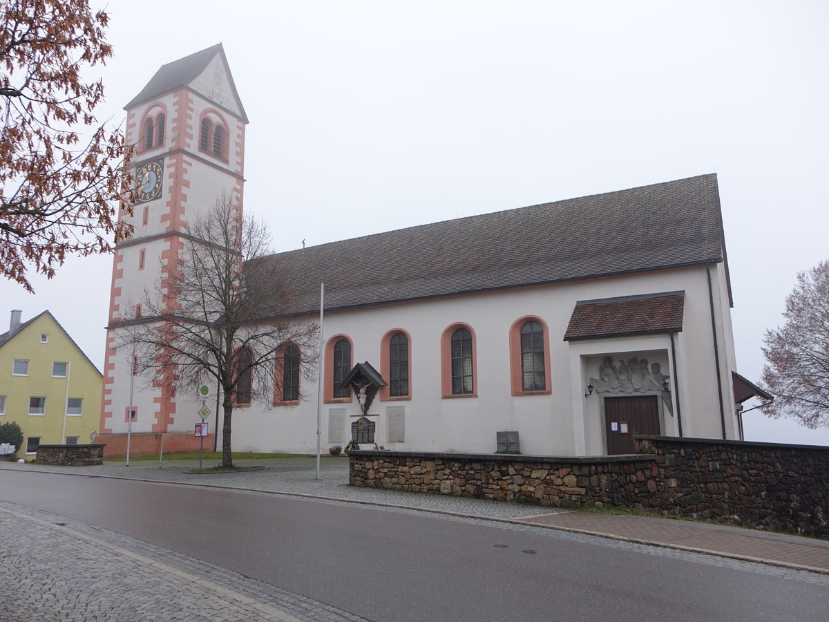 Weilheim, kath. Pfarrkirche St. Peter und Paul, erbaut bis 1610 (31.12.2018)