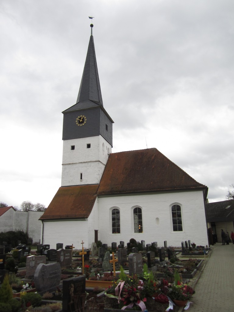 Weisendorf, Ev. Kirche, Chorturmkirche, erbaut im 15. Jahrhundert (09.02.2014)