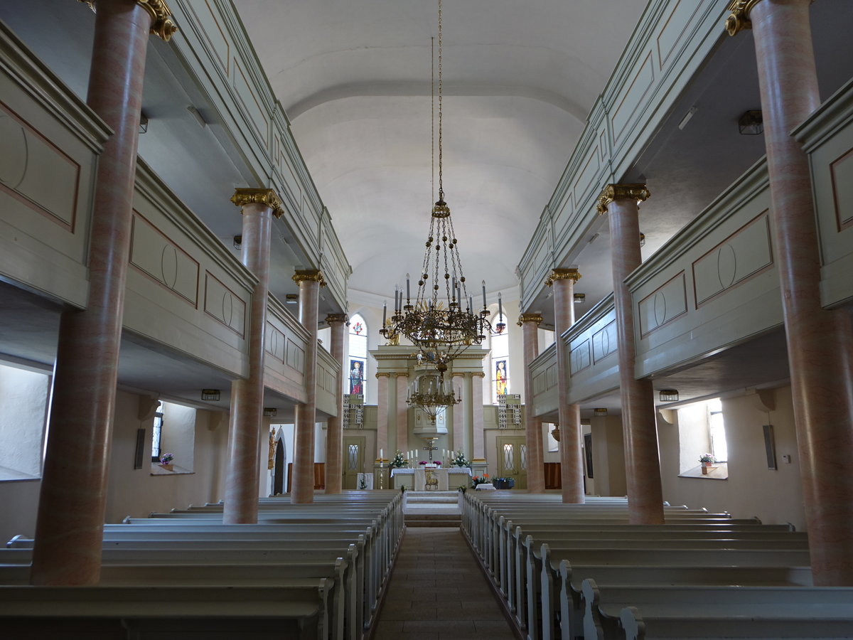 Weissenstadt, Innenraum der Ev. Stadtkirche St. Jakobus (20.04.2018)